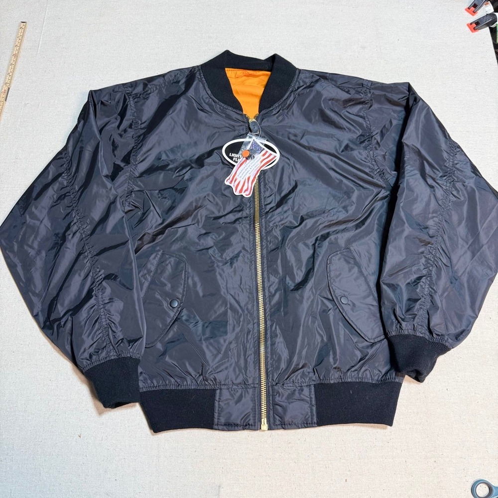 Rothco MA-1 Flight Jacket 3XL Lightweight Bomber Black Nylon 6322